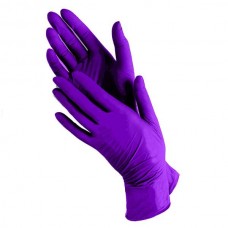 Перчатки нитриловые цветные фиолетовые 