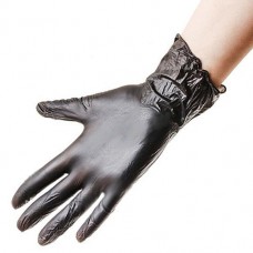 Черные виниловые перчатки