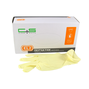 Латексные перчатки двойного хлорирования Clean Safe EL 2