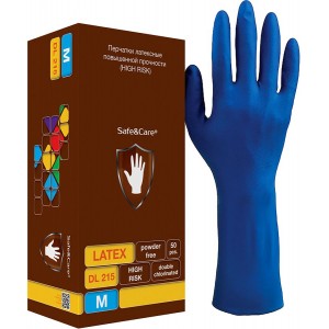 Перчатки латексные повышенной прочности Safe&Care
